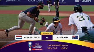 HIGHLIGHTS – Game 34 – Netherlands vs. Australia – WBSC U-23 Baseball World Cup 2024