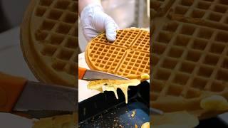 미친 크림폭탄 초코칩 와플 - Crazy Cream Bomb Chocolate Chip Waffles - Korean Street Food