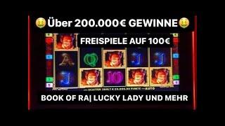 Über 200.000€ JACKPOT Novoline 100€ Freispiele Book of Ra Lucky Ladys Charm Faust Lord of the Ocean