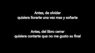 Obie bermudez - Antes (letra)