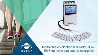 Modo empleo electroestimulador TENS EMS de axion | Modo de uso TENS | Electroestimulación TENS