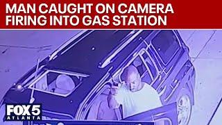 Video shows man casually shooting into gas station | FOX 5 News