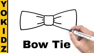 Bow Tie Drawing Easy | YoKIdz Channel | YoKIdz Drawing