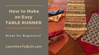 How To Make an Easy Table Runner