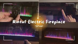 REVIEW Rintuf Electric Fireplace, Wall Mounted and Recessed Electric Fireplace Touch Screen