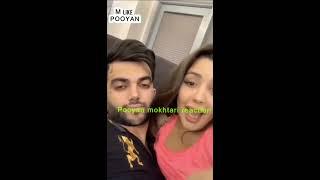 پویان مختاری نیلی را در لایو بوس کرد,pooyan mokhtari kissing Nili live