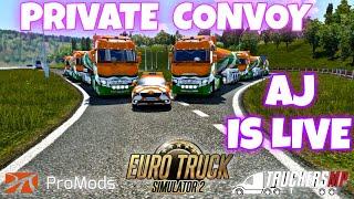  Private Convoys & Crazy Crashes: ETS 2 Live with AJ The Ace Gaming | TMP live | #live India