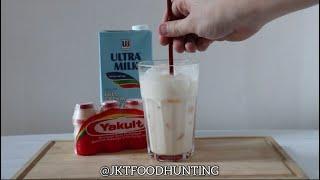 RESEP ES YAKULT MILK CUMA 3 BAHAN! DIJAMIN KETAGIHAN #JKTFOODHUNTING #RESEP