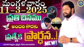 ప్రతిరోజు స్పెషల్ ప్రేయర్ 11-3-2025.. NEW SPECIAL PRAYER BY BRO SHALEM RAJ GARU DON'T MISS IT..