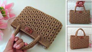 LEARN TO CROCHET BAG IN A FEW MINUTES - AWESOME RESULTS!