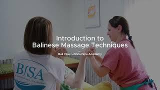 Student Learning: Introduction to Balinese Massage Techniques 