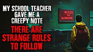 " My school teacher gave me a Creepy Note...There are STRANGE RULES to survive! "