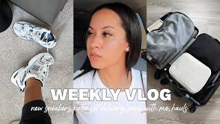 VLOG: New Sneakers, Patio Set Delivery, Pack With Me, Hauls | Marie Jay