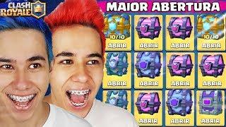 A MAIOR ABERTURA DE BAÚS DO YOUTUBE - CLASH ROYALE