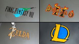 Game Logo Pancake Art - Final Fantasy 7, Diablo 2, Zelda Wild Breath, Minecraft, Fortnite etc...