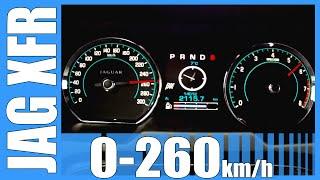 510 HP Jaguar XFR 5.0 V8 Supercharged 0-260 km/h FAST! Acceleration Test Autobahn