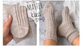 САМЫЕ УДОБНЫЕ НОСКИНоски с популярной пяткой. подробный мастер класс. Knitting socks