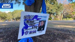 North Myrtle Beach honors fallen officer with blue ribbons on anniversary of deadly crash