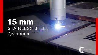 Fiber Laser 30 kW Cutting of Stainless Steel: up to 15mm thick