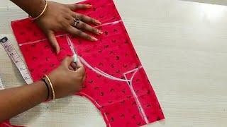 36"size double katori blouse cutting and stitching  सबसे आसान तरीका