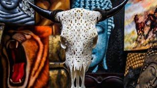 Cow Skull Decor as a Gift - Cow Carvings