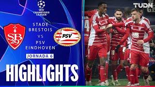 HIGHLIGHTS - Stade Brestois vs PSV Eindhoven | UEFA Champions League 24/25 | TUDN