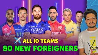 IPL 2025 -All 10 Teams New Foreign Players List After Auction ft. RCB , CSK  | MY Cricket Production