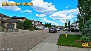 Neighborhood Walk - Beautiful Houses - Hudson, Edmonton, AB, Canada