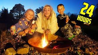 Gaby and Alex Family 24 Hours Overnight in Safari Tent Challenge Day 2