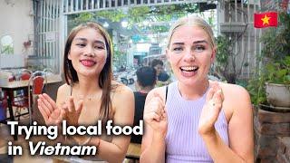 Trying Vietnamese food in Da Nang  