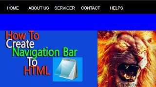 How to create Navigation Bar to HTML(Notepad)