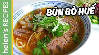 How to make BUN BO HUE - Vietnamese Spicy Beef Noodle Soup | Helen's Recipes