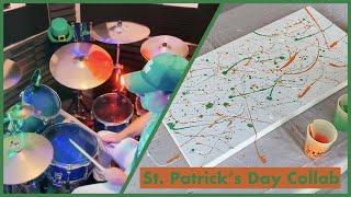 Heartland Drum Cover/Irish Themed Splatter Painting! Collaboration with Dusty Baterista.