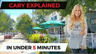CARY, NC EXPLAINED in UNDER 5 MINUTES  ||  LIVING IN CARY, NORTH CAROLINA