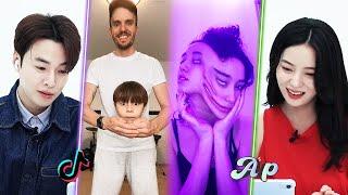 Korean idols react to TikTok 'Time warp scan'  challenge ｜ asopo