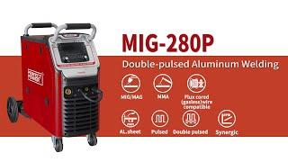 MIG 280P pulse MIG aluminum welding machine with digital control built-in 15kg wire spool