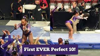 Konnor McClain scores FIRST PERFECT 10 for LSU on Uneven Bars ! - 2024 Collegiate Quad January 2024