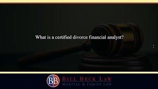 What is a certified divorce financial analyst?