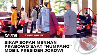 Beri Hormat saat “Numpang” Mobil RI 1, Sikap Sopan Menhan Prabowo Tuai Pujian | tvOne Minute