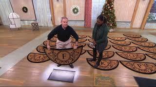 24" x 48" Monogram Initial Half Moon Coco Doormat on QVC