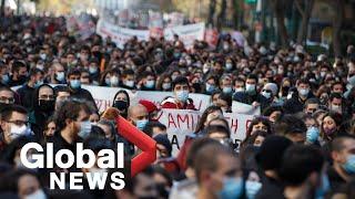 Thousands in Athens protest policing at Greek universities