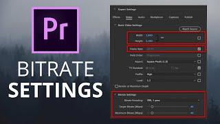 BITRATE Export Settings for Youtube! CBR and VBR Explanation | PREMIERE PRO