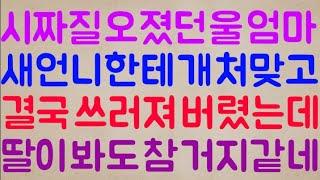 [헐ㅋㅋㅋㅋ] 시짜질 오졌던 우리 엄마.. 기쎈 새언니한테 개 처맞고 결국 발라당 쓰러져 버렸는데 당신의 딸인 내가 봐도 참.. 거지 같네