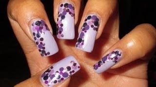 Easy Purple Dots Nail Art Tutorial