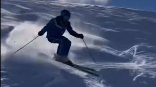 The best skiing of the day ️