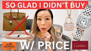 LUXURY ITEMS I'M SO GLAD I DIDN'T BUY | Panthere de cartier watch, Hermes Birkin 25 Clash de cartier