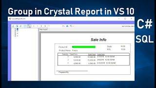 Grouping in Crystal Report in c# part 2. Page break in crystal report. Swift Learn