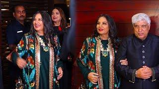 Shabana azmi Very Happy Yesterday Night At Her Husband javed akhtar birthday