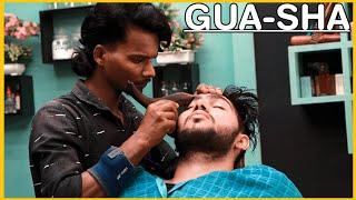 GUA-SHA Head Massage and Fire Hair Removal by MASTER CRACKER#asmr