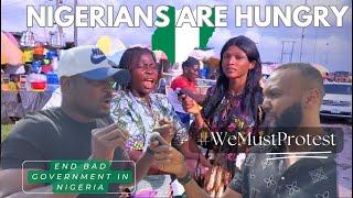 STREET INTERVIEW OF HUNGRY NIGERIANS AS WE GO OUT TO PROTEST AGAINST BAD GOVERNANCE IN NIGERIA